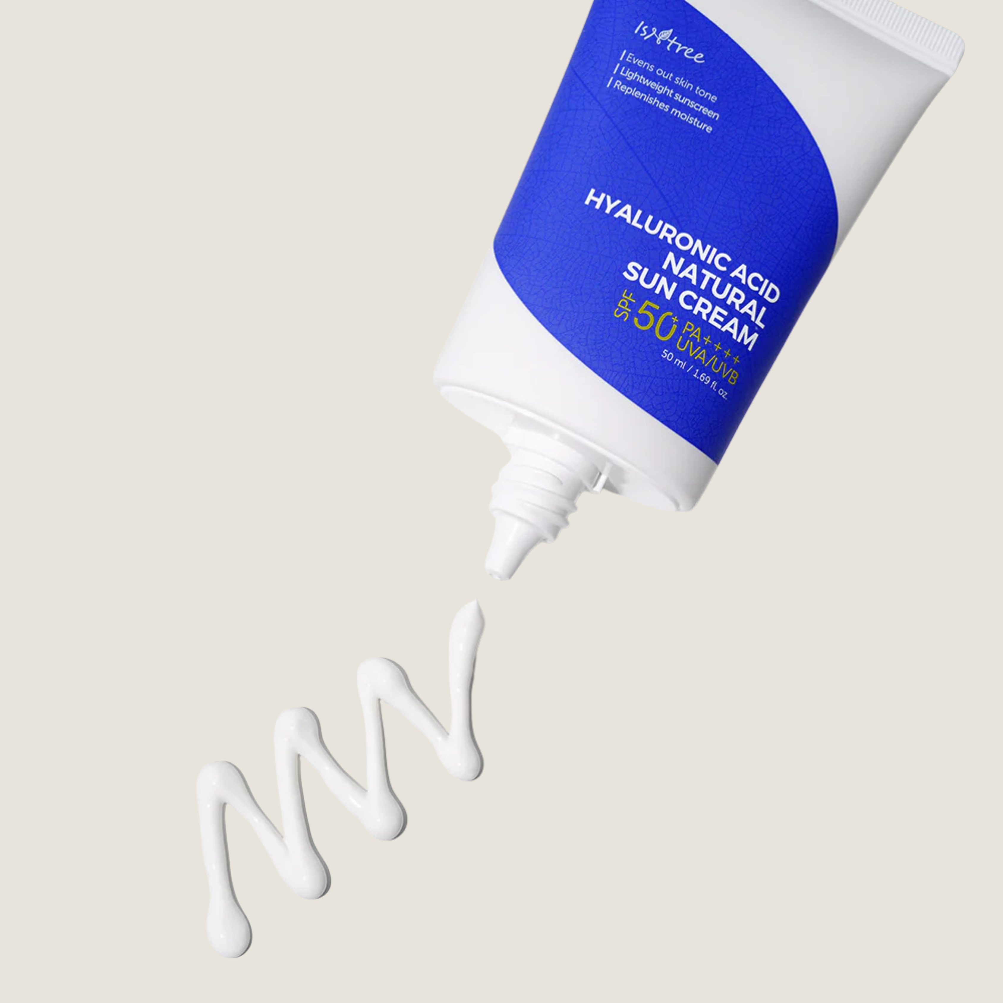 Isntree - Hyaluronic Acid Natural Sun Cream Spf 50 | Protetor Solar | Skincare Coreano