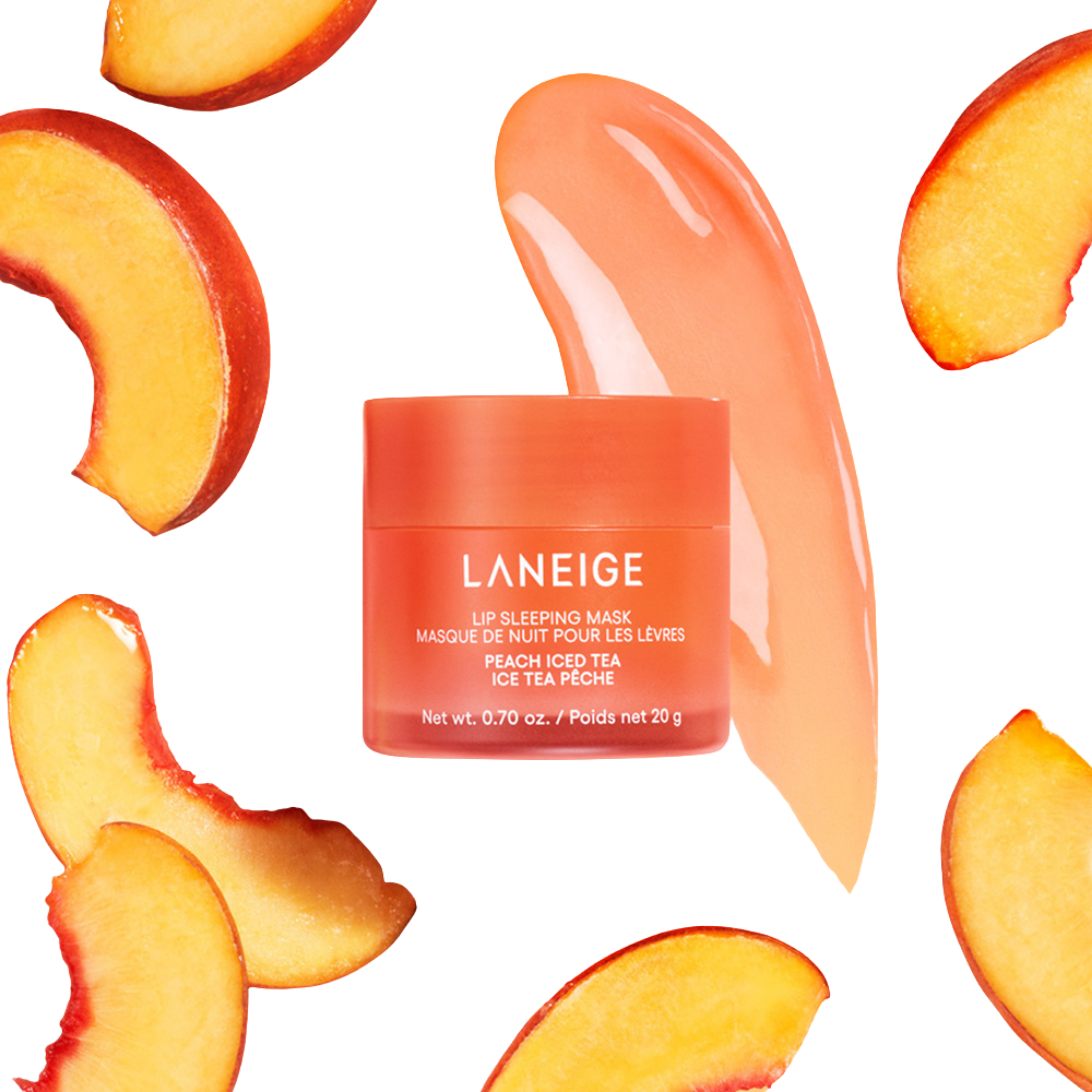 Laneige - Lip Sleeping Mask Ex - Peach Iced Tea | Máscara Facial | Skincare Coreano