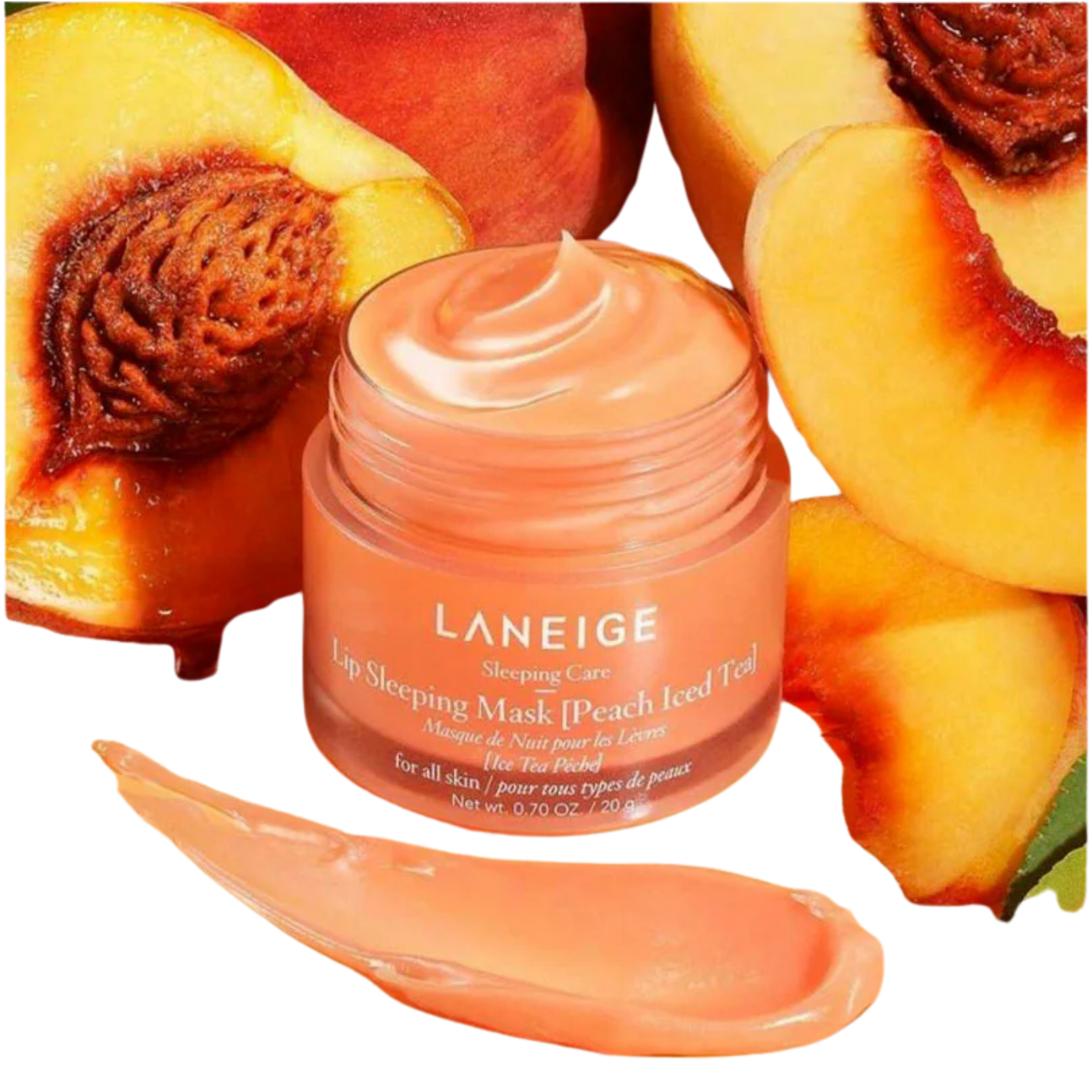 Laneige - Lip Sleeping Mask Ex - Peach Iced Tea | Máscara Facial | Skincare Coreano