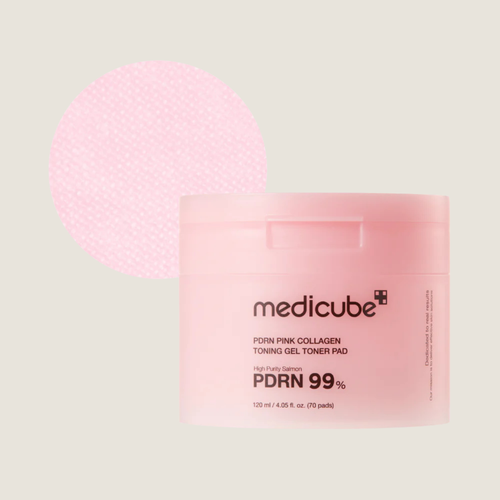 Medicube - Pdrn Pink Collagen Toning Gel Toner Pad 70 Pieces | Pads Esfoliantes | Skincare Coreano