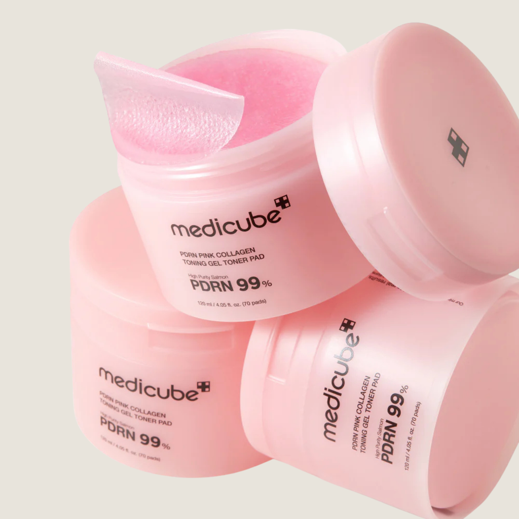 Medicube - Pdrn Pink Collagen Toning Gel Toner Pad 70 Pieces | Pads Esfoliantes | Skincare Coreano
