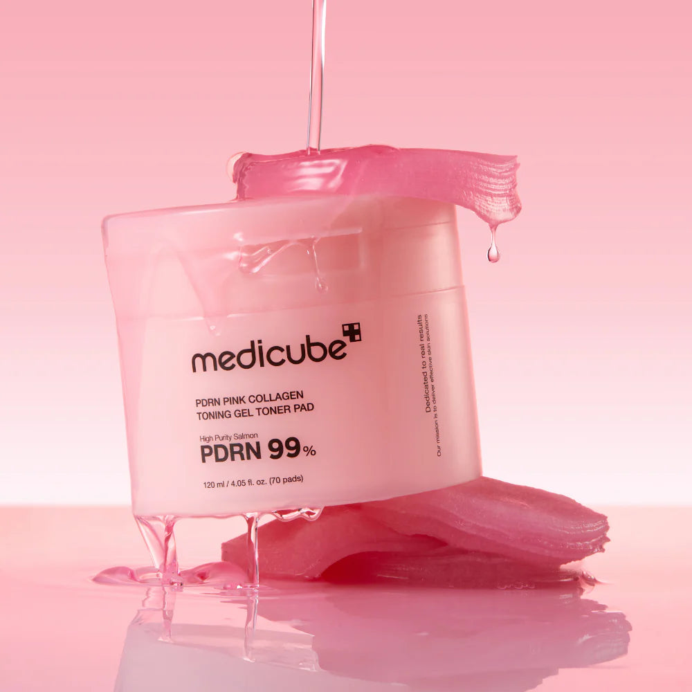 Medicube - Pdrn Pink Collagen Toning Gel Toner Pad 70 Pieces | Pads Esfoliantes | Skincare Coreano